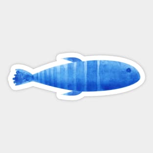 Blue watercolor fish Sticker